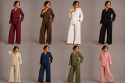 Women's Wrap Front Wide Leg Co Ord Set