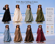Women's Long Sleeve V-Neck Maxi Dress