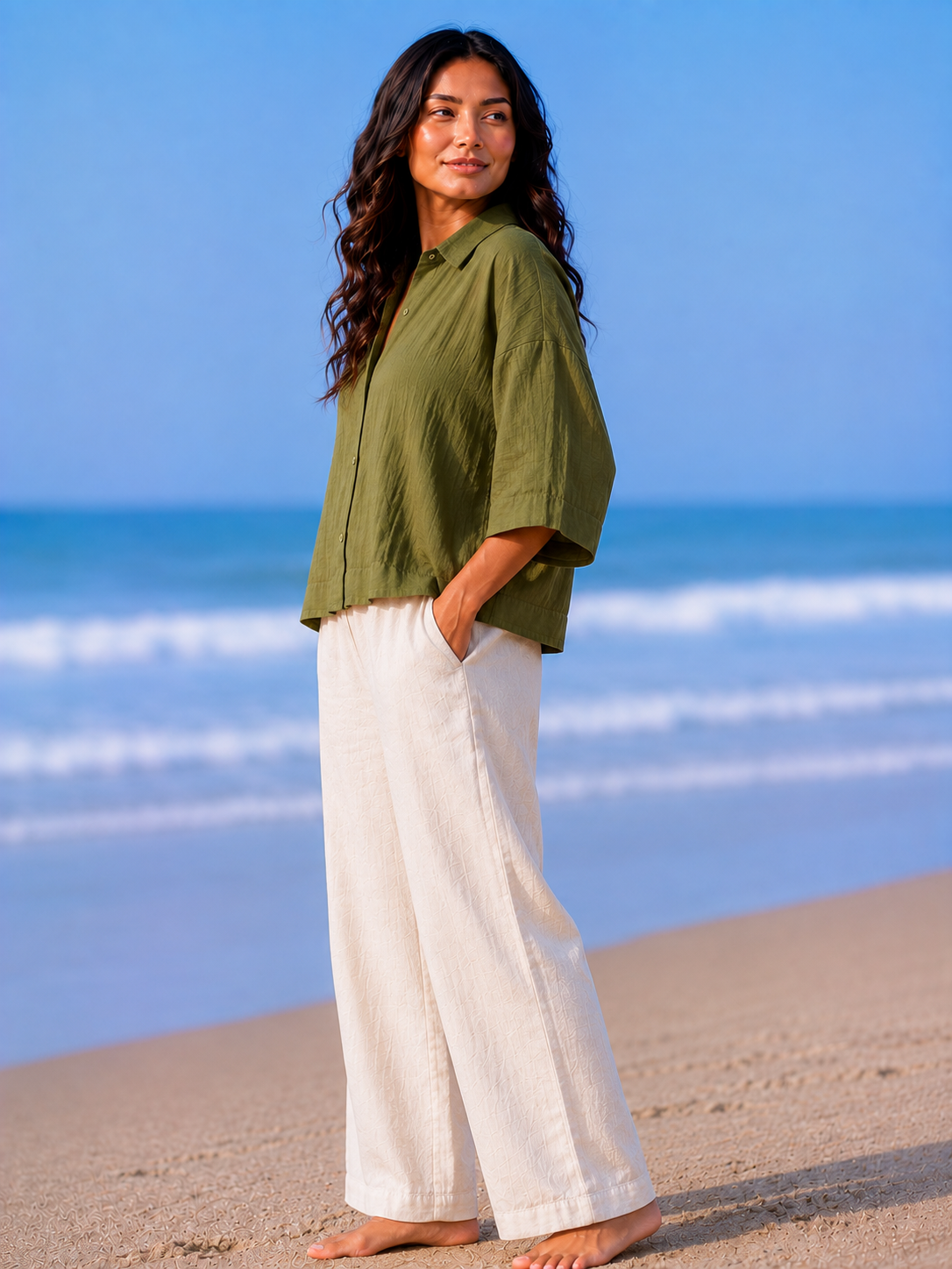 Women's Relaxed Fit Button Down Shirt | Short Sleeve Casual Top